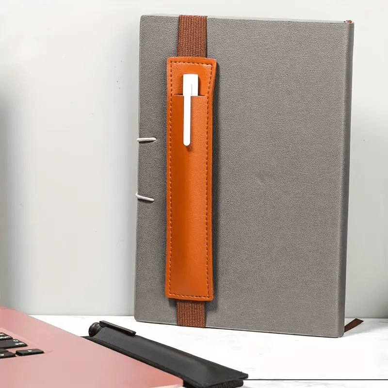 PU Leather Adjustable Elastic Pen Holder For Planner Notebook