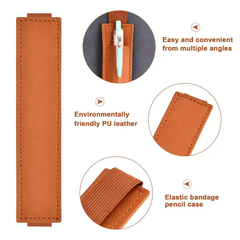 PU Leather Adjustable Elastic Pen Holder For Planner Notebook