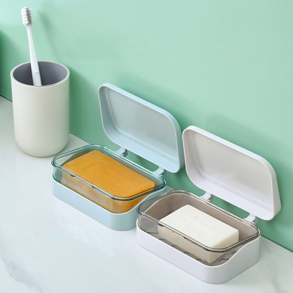 Travel Soap Dish Holder Waterproof Dustproof Soap Box Case Bathroom Organizer