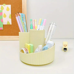 360 Rotating Pen Holder 7 Slot Organizer Stationery Container
