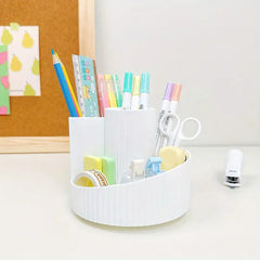 360 Rotating Pen Holder 7 Slot Organizer Stationery Container
