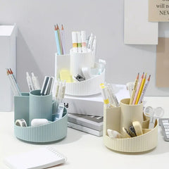 360 Rotating Pen Holder 7 Slot Organizer Stationery Container
