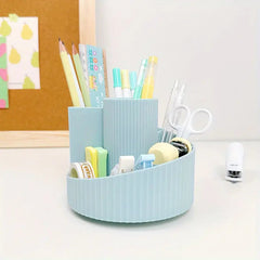 360 Rotating Pen Holder 7 Slot Organizer Stationery Container