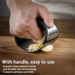 Stainless Steel Manual Garlic Crusher Vegetable Cutter Kitchen Supplies
