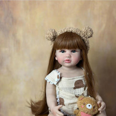 22in Reborn Baby Doll Full Body Silicone Princess Toddler Girl Bath Toy