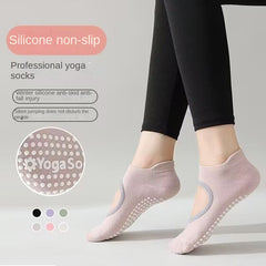 Women's Backless Non-slip Yoga Socks Breathable Grips Sports Socks