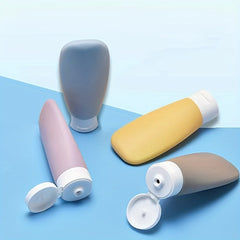 4pcs Travel Bottles Set Refillable Cosmetic Containers Shampoo Shower Gel