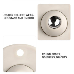8pcs Self Adhesive Caster Mini Wheels Stainless Steel Swivel Portable No Noise