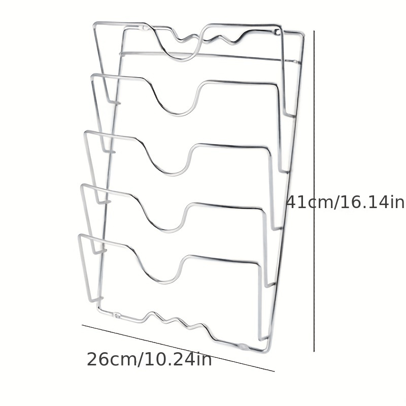 Kitchen Pot Lid Rack Stainless Steel Storage Organizer
