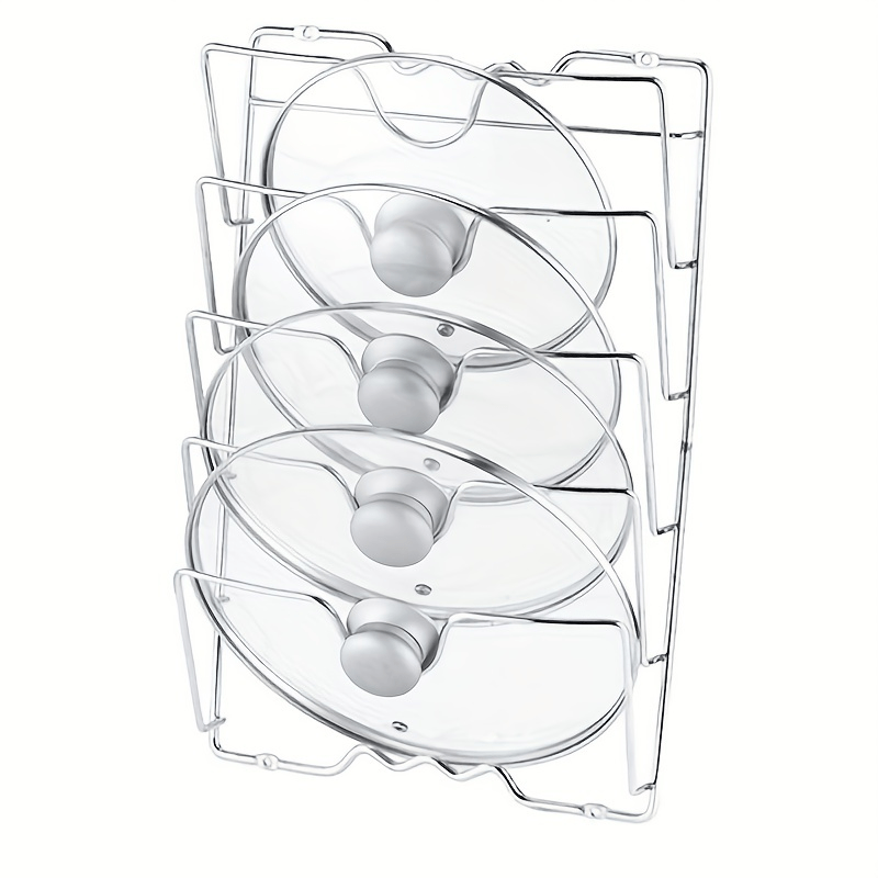 Kitchen Pot Lid Rack Stainless Steel Storage Organizer