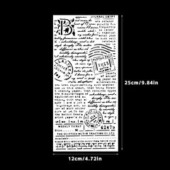 1pc Stamp Text Background Plastic Stencil DIY Scrapbooking Embossing Stencils