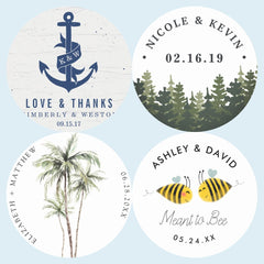 Custom Wedding Name Stickers Personalized Celebration Tags