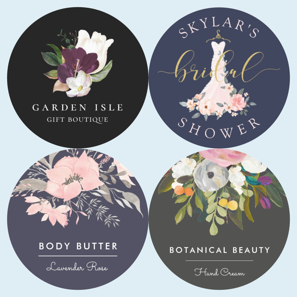 Custom Wedding Name Stickers Personalized Celebration Tags