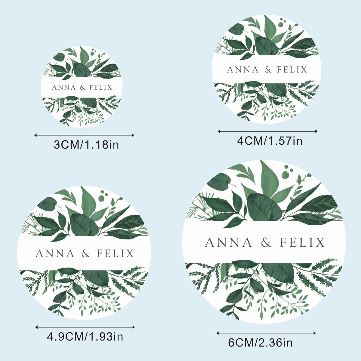 Custom Wedding Name Stickers Personalized Celebration Tags