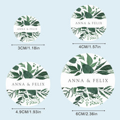 Custom Wedding Name Stickers Personalized Celebration Tags