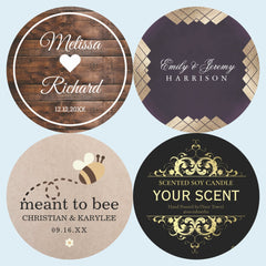 Custom Wedding Name Stickers Personalized Celebration Tags