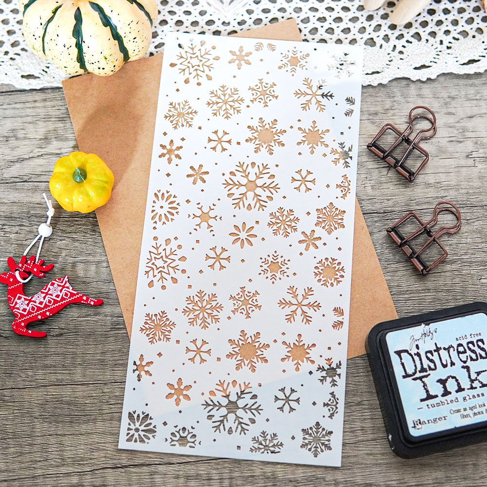1pc Snowflakes Reusable Plastic Template for DIY Decor Scrapbooking