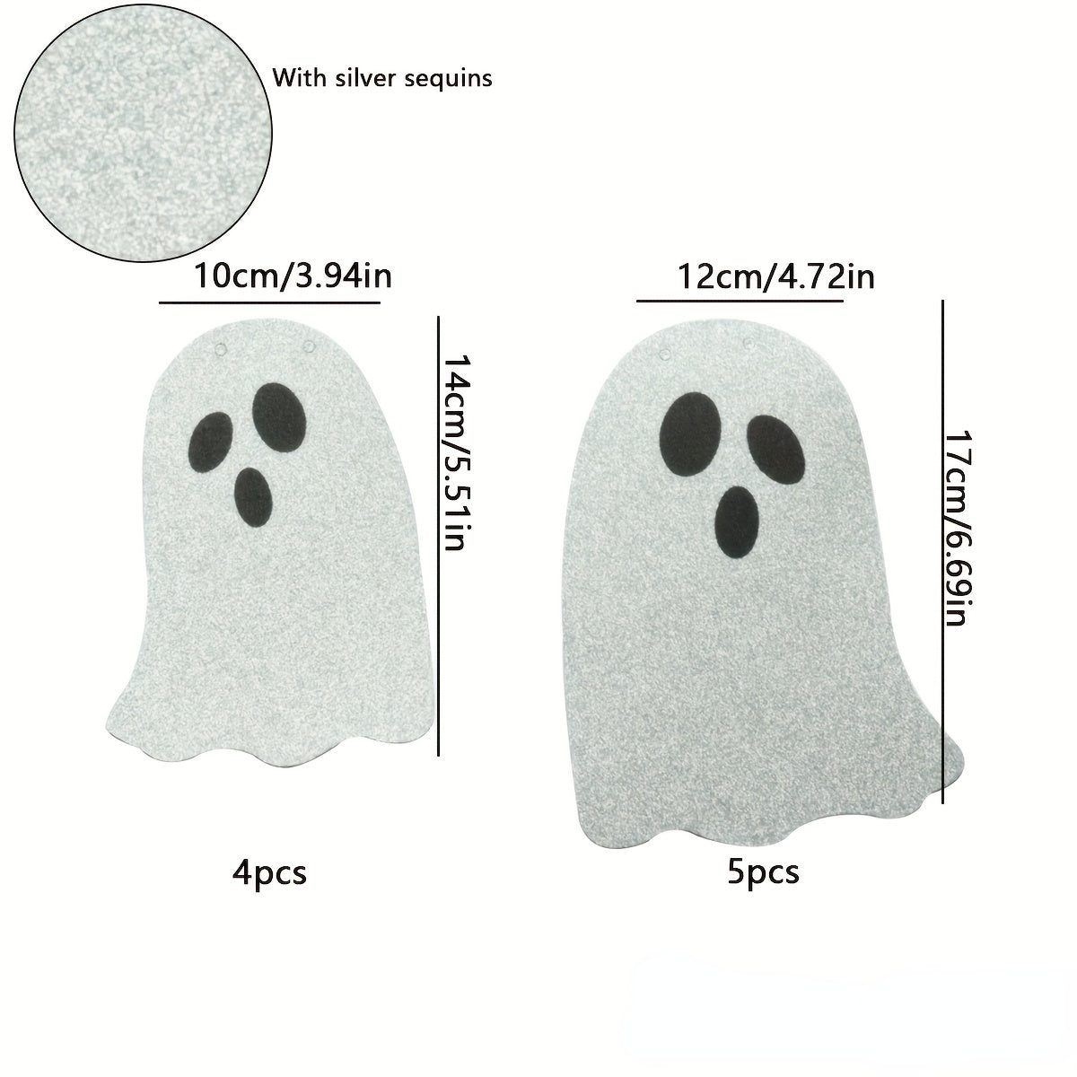 8pcs Halloween Spooky Ghost Paper Flag Wall Banner Decor