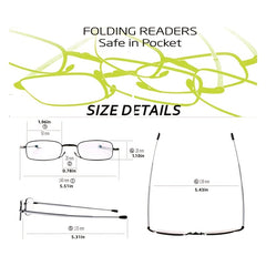 Portable Folding Reading Glasses Compact Pocket Eyewear