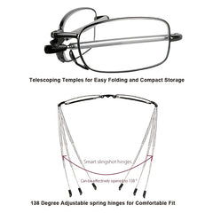 Portable Folding Reading Glasses Compact Pocket Eyewear