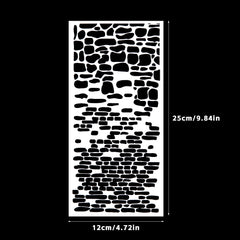 Retro Brick Wall Background Stencil Template for DIY Scrapbooking