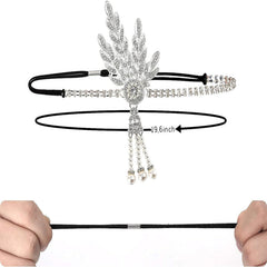 1920s Women's Costume Accessories Set - Headband, Earrings, Necklace, Gloves