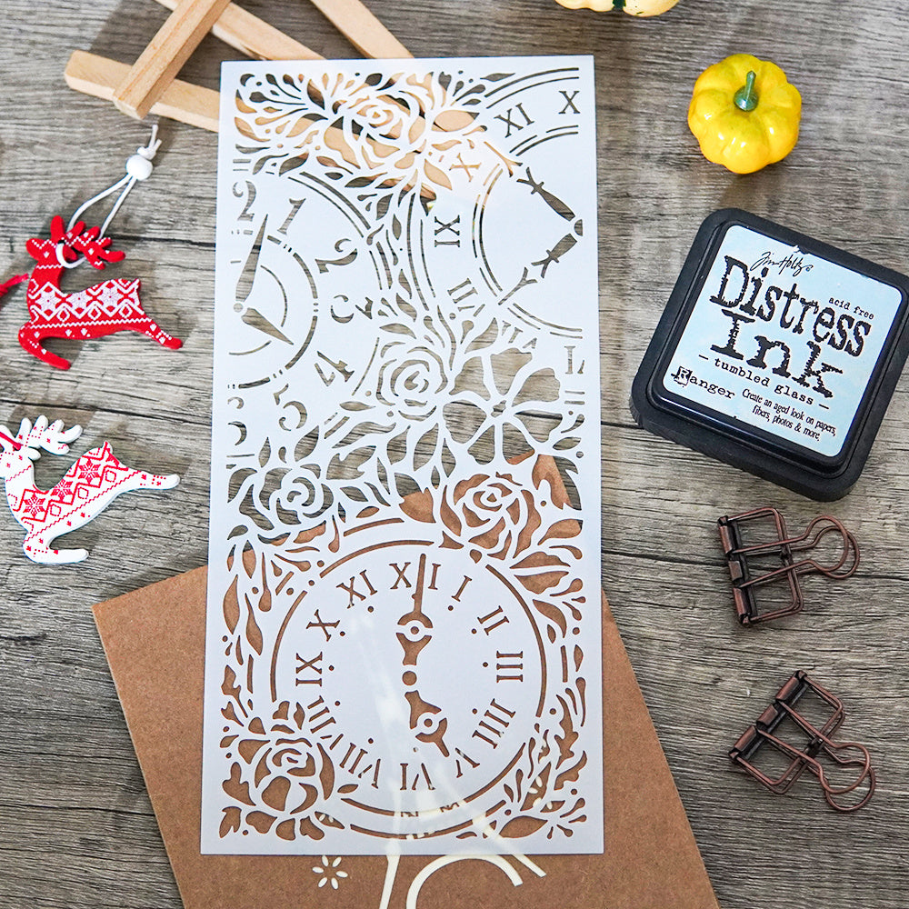 Flower Watch Reusable Plastic Template For DIY Scrapbooking