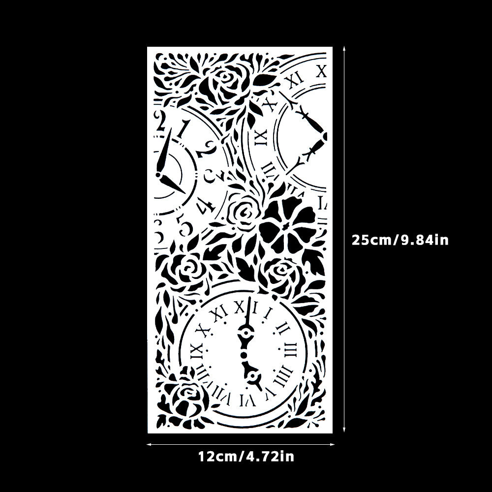 Flower Watch Reusable Plastic Template For DIY Scrapbooking
