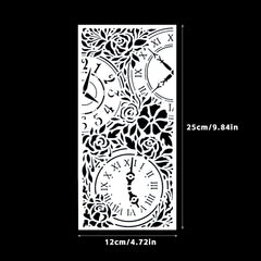 Flower Watch Reusable Plastic Template For DIY Scrapbooking