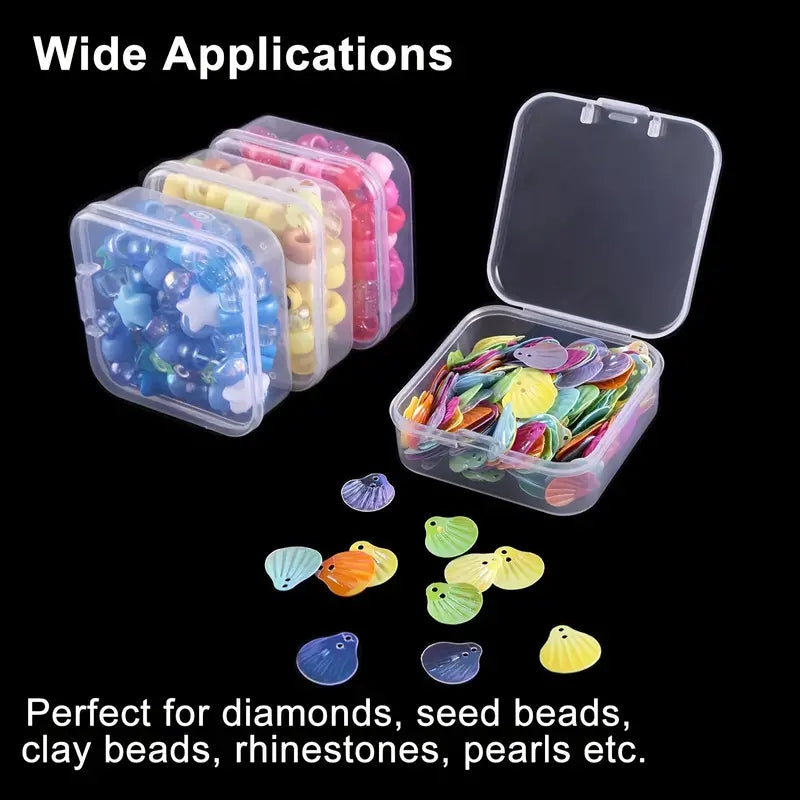 20pcs Clear Plastic Storage Box Organizer for Jewelry Beads Nail Art Tools