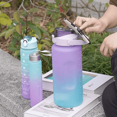 3pcs Gradient Water Bottle Set 2000ml 900ml 280ml