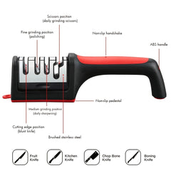 Portable 4 Stage Kitchen Sharpener Stone Whetstone