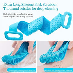 Silicone Body Scrubber Exfoliating Shower Brush Bath Belt