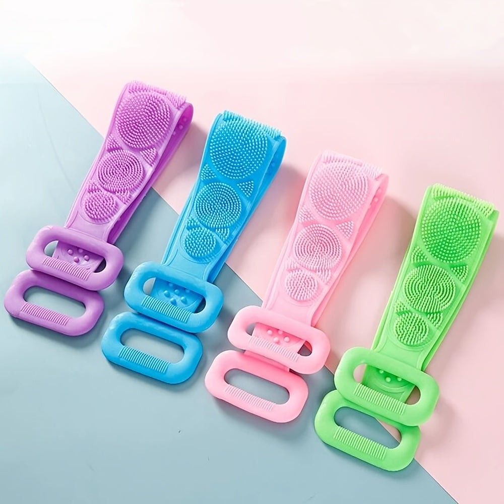 Silicone Body Scrubber Exfoliating Shower Brush Bath Belt