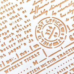 Retro Postcard Reusable Plastic Template For Decor DIY Scrapbooking Embossing