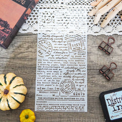 Retro Postcard Reusable Plastic Template For Decor DIY Scrapbooking Embossing