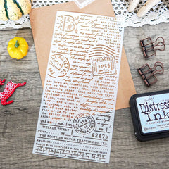 Retro Postcard Reusable Plastic Template For Decor DIY Scrapbooking Embossing