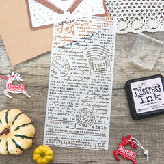 Retro Postcard Reusable Plastic Template For Decor DIY Scrapbooking Embossing
