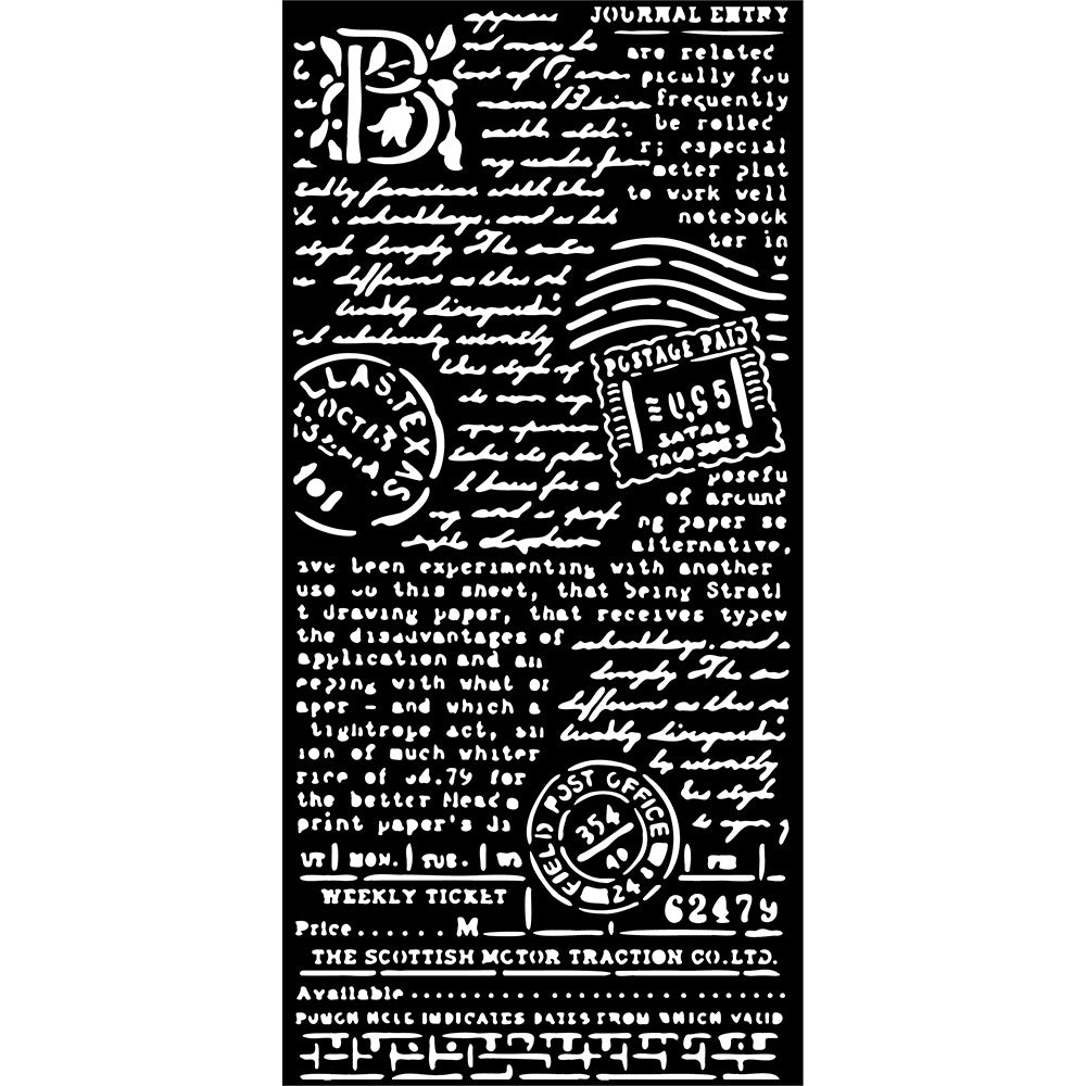 Retro Postcard Reusable Plastic Template For Decor DIY Scrapbooking Embossing