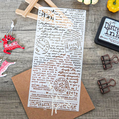Retro Postcard Reusable Plastic Template For Decor DIY Scrapbooking Embossing