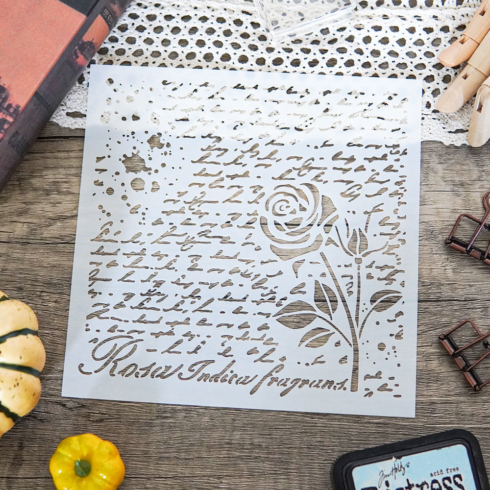 Retro Series Roses Decoration Stencil for DIY Scrapbooking