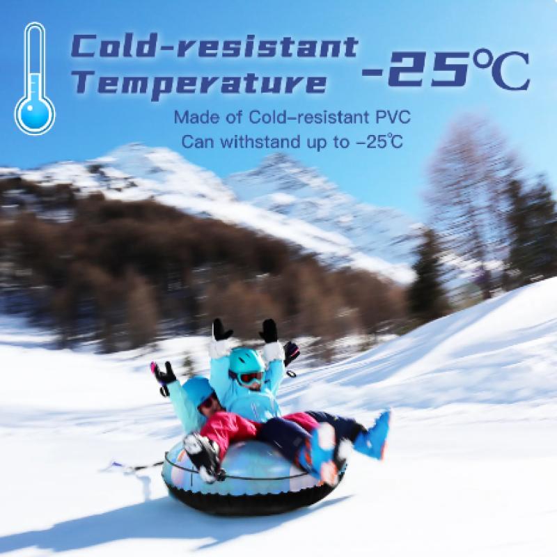 Inflatable Skiing Ring PVC Snow Sled Thicken Winter Snow Tube With Handle