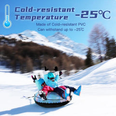 Inflatable Skiing Ring PVC Snow Sled Thicken Winter Snow Tube With Handle
