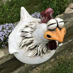 Funny Chicken Fence Decoration Resin Crafts Gift
