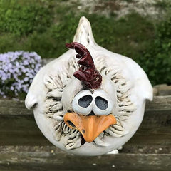 Funny Chicken Fence Decoration Resin Crafts Gift