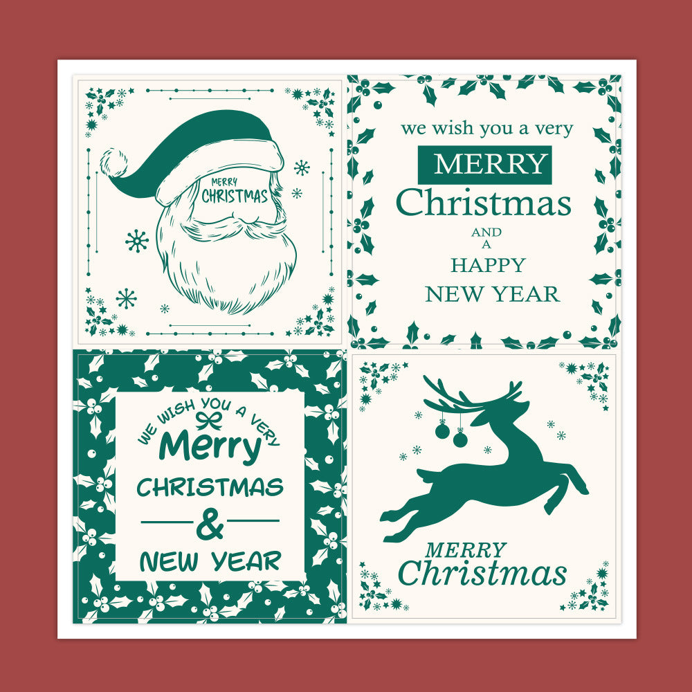 100-200pcs Christmas Tags Self Adhesive To/From Labels 5.08cm