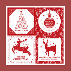 100-200pcs Christmas Tags Self Adhesive To/From Labels 5.08cm