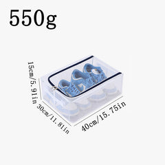 1pc Folding Shoe Box With Zipper Lid Stackable Shoe Storage Bag Dust Proof