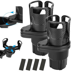 Car Cup Holder Expander 2-in-1 Rotating Bracket for 20oz Bottles & Cups
