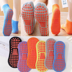 6 Pairs Non Slip Yoga Socks, Comfy Low Cut Pilates Socks with Grips